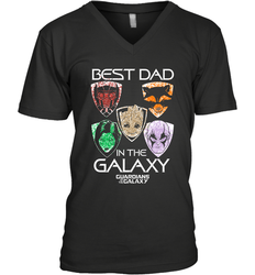 Marvel Guardians Of The Galaxy Best Dad In The Galaxy Father's Day Gifts Men's V-Neck T-Shirt