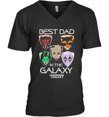 Marvel Guardians Of The Galaxy Best Dad In The Galaxy Father's Day Gifts Men's V-Neck T-Shirt Men's V-Neck T-Shirt - amzapparel