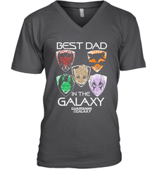Marvel Guardians Of The Galaxy Best Dad In The Galaxy Father's Day Gifts Men's V-Neck T-Shirt Men's V-Neck T-Shirt - amzapparel