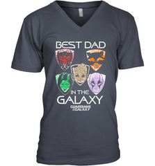 Marvel Guardians Of The Galaxy Best Dad In The Galaxy Father's Day Gifts Men's V-Neck T-Shirt Men's V-Neck T-Shirt - amzapparel