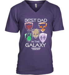 Marvel Guardians Of The Galaxy Best Dad In The Galaxy Father's Day Gifts Men's V-Neck T-Shirt Men's V-Neck T-Shirt - amzapparel