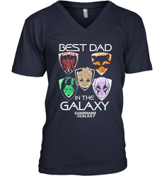 Marvel Guardians Of The Galaxy Best Dad In The Galaxy Father's Day Gifts Men's V-Neck T-Shirt