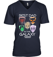 Marvel Guardians Of The Galaxy Best Dad In The Galaxy Father's Day Gifts Men's V-Neck T-Shirt Men's V-Neck T-Shirt - amzapparel
