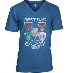 Marvel Guardians Of The Galaxy Best Dad In The Galaxy Father's Day Gifts Men's V-Neck T-Shirt Men's V-Neck T-Shirt - amzapparel