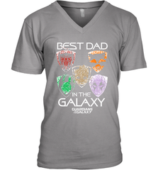 Marvel Guardians Of The Galaxy Best Dad In The Galaxy Father's Day Gifts Men's V-Neck T-Shirt Men's V-Neck T-Shirt - amzapparel