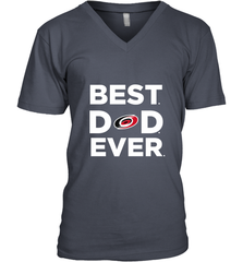 Best Carolina Hurricanes Dad Ever Hockey NHL Fathers Day GIft For Daddy Men's V-Neck T-Shirt Men's V-Neck T-Shirt - amzapparel
