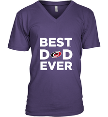 Best Carolina Hurricanes Dad Ever Hockey NHL Fathers Day GIft For Daddy Men's V-Neck T-Shirt Men's V-Neck T-Shirt - amzapparel