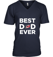 Best Carolina Hurricanes Dad Ever Hockey NHL Fathers Day GIft For Daddy Men's V-Neck T-Shirt Men's V-Neck T-Shirt - amzapparel