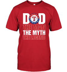 Texas Rangers Dad The Man The Myth The Legend Father's Day MLB Men's T-Shirt Men's T-Shirt - amzapparel