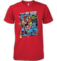 Marvel Heros My Dad My Hero Father's Day Gifts Men's Premium T-Shirt Men's Premium T-Shirt - amzapparel