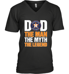Houston Astros Dad The Man The Myth The Legend Father's Day MLB Men's V-Neck T-Shirt