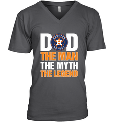 Houston Astros Dad The Man The Myth The Legend Father's Day MLB Men's V-Neck T-Shirt Men's V-Neck T-Shirt - amzapparel