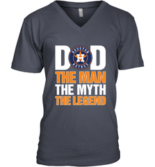 Houston Astros Dad The Man The Myth The Legend Father's Day MLB Men's V-Neck T-Shirt Men's V-Neck T-Shirt - amzapparel