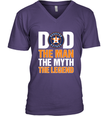 Houston Astros Dad The Man The Myth The Legend Father's Day MLB Men's V-Neck T-Shirt Men's V-Neck T-Shirt - amzapparel