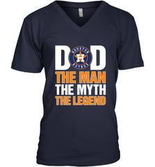 Houston Astros Dad The Man The Myth The Legend Father's Day MLB Men's V-Neck T-Shirt Men's V-Neck T-Shirt - amzapparel