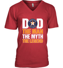 Houston Astros Dad The Man The Myth The Legend Father's Day MLB Men's V-Neck T-Shirt Men's V-Neck T-Shirt - amzapparel