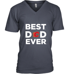 Best Calgary Flames Dad Ever Hockey NHL Fathers Day GIft For Daddy Men's V-Neck T-Shirt Men's V-Neck T-Shirt - amzapparel