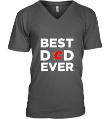 Best Calgary Flames Dad Ever Hockey NHL Fathers Day GIft For Daddy Men's V-Neck T-Shirt Men's V-Neck T-Shirt - amzapparel