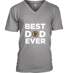 Best Boston Bruins Dad Ever Hockey NHL Fathers Day GIft For Daddy Men's V-Neck T-Shirt Men's V-Neck T-Shirt - amzapparel