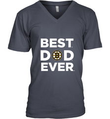 Best Boston Bruins Dad Ever Hockey NHL Fathers Day GIft For Daddy Men's V-Neck T-Shirt Men's V-Neck T-Shirt - amzapparel