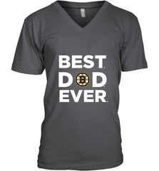 Best Boston Bruins Dad Ever Hockey NHL Fathers Day GIft For Daddy Men's V-Neck T-Shirt Men's V-Neck T-Shirt - amzapparel