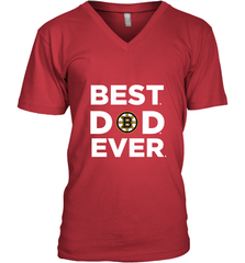 Best Boston Bruins Dad Ever Hockey NHL Fathers Day GIft For Daddy Men's V-Neck T-Shirt Men's V-Neck T-Shirt - amzapparel