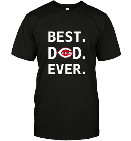 Best Cincinnati Reds Dad Ever Baseball MLB Fathers Day Men's T-Shirt Men's T-Shirt / Black / S Men's T-Shirt - amzapparel