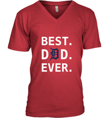 Best Detroit Tigers Dad Ever Baseball MLB Fathers Day Men's V-Neck T-Shirt Men's V-Neck T-Shirt - amzapparel