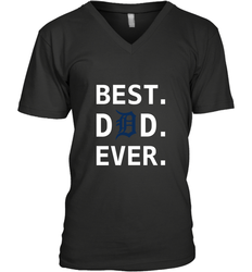Best Detroit Tigers Dad Ever Baseball MLB Fathers Day Men's V-Neck T-Shirt