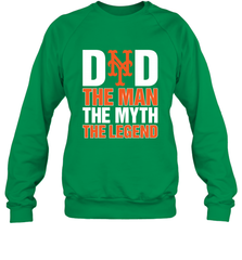 New York Mets Dad The Man The Myth The Legend Father's Day MLB Crewneck Sweatshirt Crewneck Sweatshirt - amzapparel