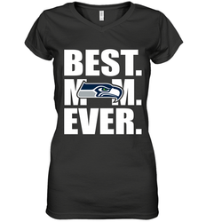 Best Seattle Seahawks Mom Ever NFL Team Mother's Day Gift Women's V-Neck T-Shirt