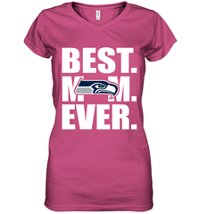 Best Seattle Seahawks Mom Ever NFL Team Mother's Day Gift Women's V-Neck T-Shirt Women's V-Neck T-Shirt - amzapparel