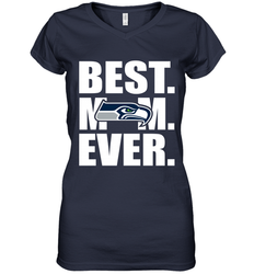 Best Seattle Seahawks Mom Ever NFL Team Mother's Day Gift Women's V-Neck T-Shirt