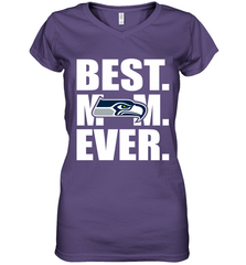 Best Seattle Seahawks Mom Ever NFL Team Mother's Day Gift Women's V-Neck T-Shirt Women's V-Neck T-Shirt - amzapparel