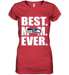 Best Seattle Seahawks Mom Ever NFL Team Mother's Day Gift Women's V-Neck T-Shirt Women's V-Neck T-Shirt - amzapparel