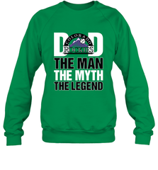 Colorado Rockies Dad The Man The Myth The Legend Father's Day MLB Crewneck Sweatshirt Crewneck Sweatshirt - amzapparel