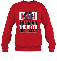 Colorado Rockies Dad The Man The Myth The Legend Father's Day MLB Crewneck Sweatshirt Crewneck Sweatshirt - amzapparel