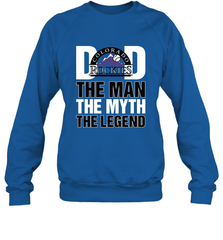 Colorado Rockies Dad The Man The Myth The Legend Father's Day MLB Crewneck Sweatshirt Crewneck Sweatshirt - amzapparel