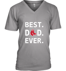 Best Boston Red Sox Dad Ever Baseball MLB Fathers Day Men's V-Neck T-Shirt Men's V-Neck T-Shirt - amzapparel
