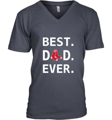 Best Boston Red Sox Dad Ever Baseball MLB Fathers Day Men's V-Neck T-Shirt Men's V-Neck T-Shirt - amzapparel