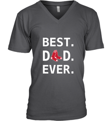 Best Boston Red Sox Dad Ever Baseball MLB Fathers Day Men's V-Neck T-Shirt Men's V-Neck T-Shirt - amzapparel