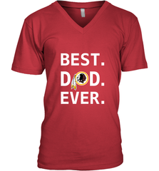 Best Washington Redskins Dad Best Dad Ever NFL Football Fathers Day Men's V-Neck T-Shirt Men's V-Neck T-Shirt - amzapparel