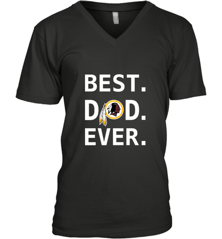 Best Washington Redskins Dad Best Dad Ever NFL Football Fathers Day Men's V-Neck T-Shirt Men's V-Neck T-Shirt / Black / S Men's V-Neck T-Shirt - amzapparel