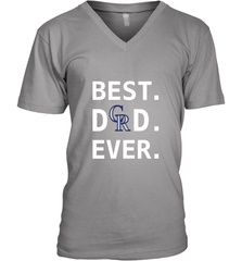 Best Colorado Rockies Dad Ever Baseball MLB Fathers Day Men's V-Neck T-Shirt Men's V-Neck T-Shirt - amzapparel