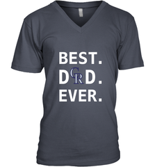 Best Colorado Rockies Dad Ever Baseball MLB Fathers Day Men's V-Neck T-Shirt Men's V-Neck T-Shirt - amzapparel