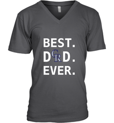 Best Colorado Rockies Dad Ever Baseball MLB Fathers Day Men's V-Neck T-Shirt Men's V-Neck T-Shirt - amzapparel