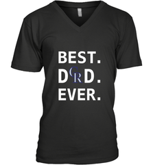 Best Colorado Rockies Dad Ever Baseball MLB Fathers Day Men's V-Neck T-Shirt Men's V-Neck T-Shirt - amzapparel