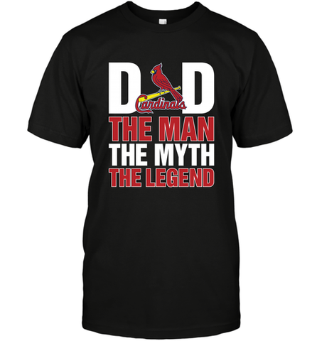 St Louis Cardinals Dad The Man The Myth The Legend Father's Day MLB Men's T-Shirt Men's T-Shirt / Black / S Men's T-Shirt - amzapparel
