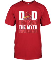 St Louis Cardinals Dad The Man The Myth The Legend Father's Day MLB Men's T-Shirt Men's T-Shirt - amzapparel