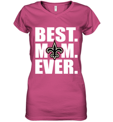 Best New Orleans Saints Mom Ever NFL Team Mother's Day Gift Women's V-Neck T-Shirt Women's V-Neck T-Shirt - amzapparel